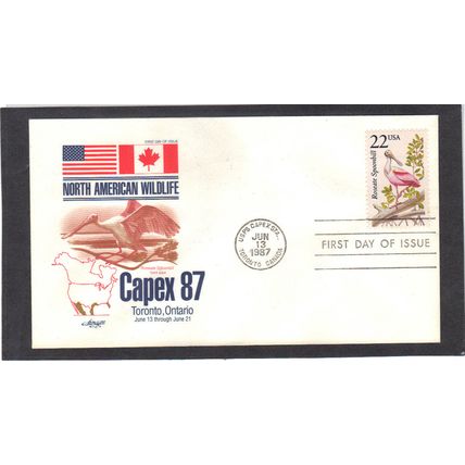 FDC Artmaster 2308 22c Roseate Spoonbill (Cachet-U/A) CV39160