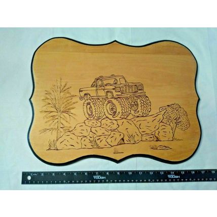 Ford 4x4 Truck "Boss" mid 70's Wooden Wall Plaque - Very Unique! FAST SHIPPING!