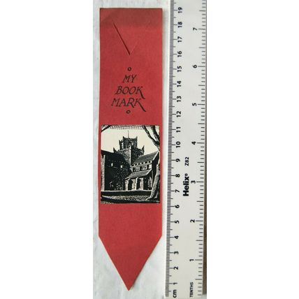 Vintage bookmark - illustration of a church