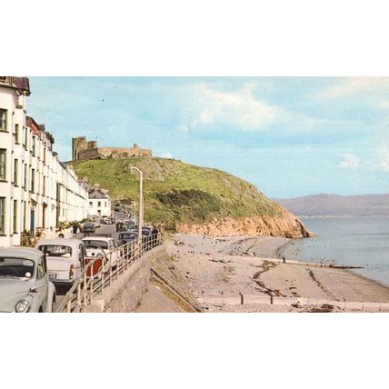 Mini Classic Car at Criccieth Scottish 1970s Postcard