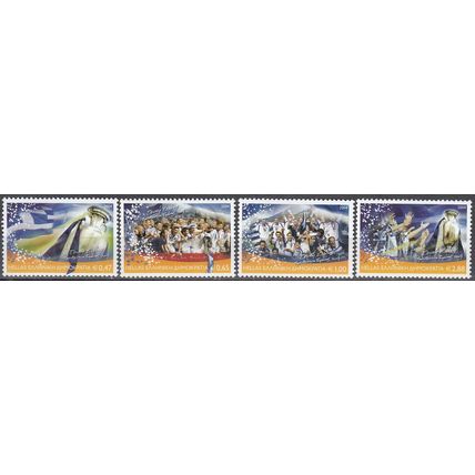 Hellas 2004 Michel 2230 - 2233 Neuf ** Cote (2009) 10.10 Euro Football gagné