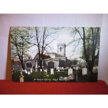 PARISH CHURCH HIGH WYCOMBE, BUCKINGHAMSHIRE antique postcard by Rush & Warwick =