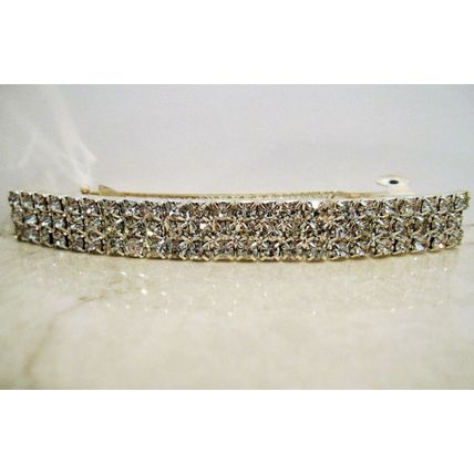Crystal silver hair barrette clip bridal clip bridal barrette
