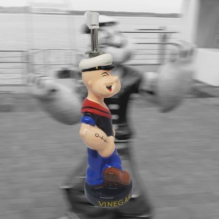 Popeye Ceramic Vinegar Dispenser Bottle by Westland