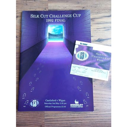 1992 Rugby League Challenge Cup Final Programme & Ticket – Castleford vs Wigan