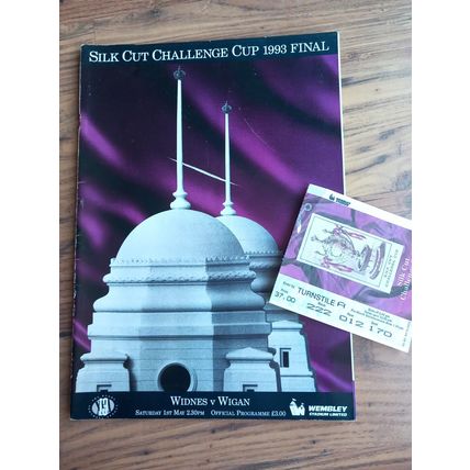 1993 Rugby League Challenge Cup Final Programme & Ticket – Widnes vs Wigan