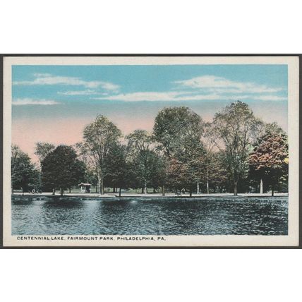 Centennial Lake, Fairmount Park, Philadelphia, Pennsylvania, c.1920 - Silbro PC