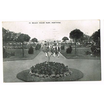 Beach House Park, Worthing, Sussex,1927, Postcard