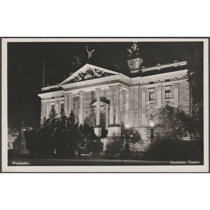 Deutsches Theater, Wiesbaden, c.1935-40 - Kukuk Foto-AK