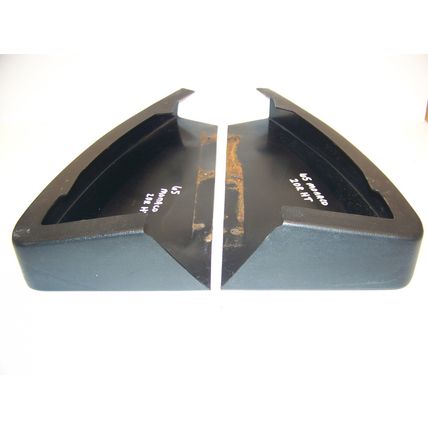 1965 DODGE MONACO REAR SEAT SIDE FILLER PLASTIC BLACK OEM #2581106 & 2581107
