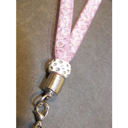 Pastel Pink & Sparkles Cell Phone Lanyard w/ Detachable Clip