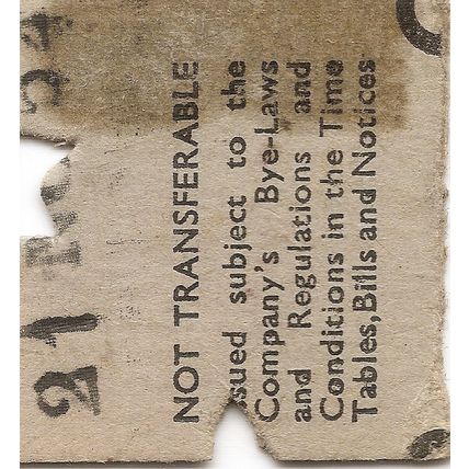 Liverpool Overhead Railway Edmondson Ticket - Pierhead to Brocklebank