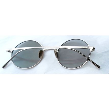 NEW CHANEL 4257-T ROUND FRAME TITANIUM SILVER/GREY TINTED SUNGLASSES - UNISEX