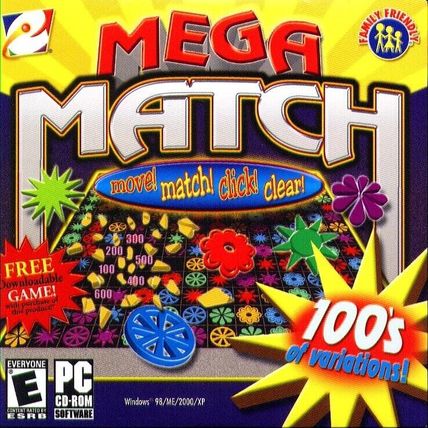eGames MEGA MATCH (PC-CD, 2004) for Windows 98/Me/2000/XP - NEW CD in SLEEVE