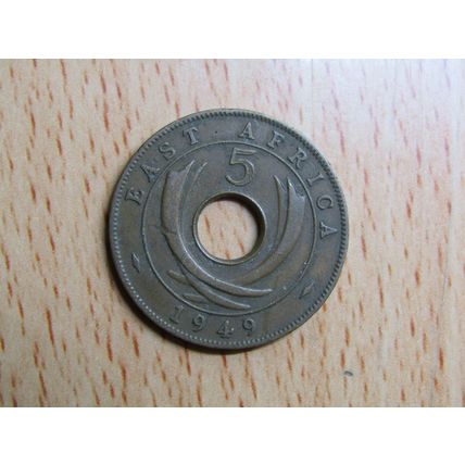 East Africa 1949 5 Cents Coin