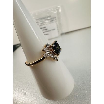NIB Ring Bomb Party Sz8 RBP6180 On The Fringe LC Rainbow Topaz Rose Gold Pl