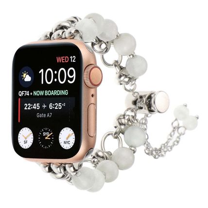 Pearl Chain Metal Bracelet Watch Band, For Apple Watch Series 3 38mm, For Apple