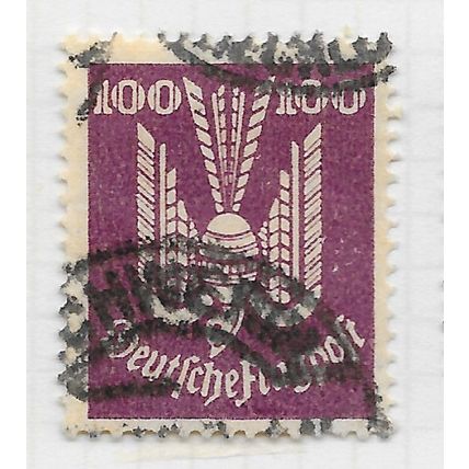 EMPIRE GERMANY 1924 AIR AIRMAIL MAIL 100Pf DIVING WOOD PIGEON Mi 348 USED