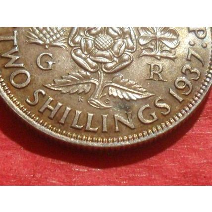 1937 George VI florin - Proof.