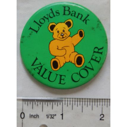 c.1980/90s Badge - Lloyds Bank Value Cover
