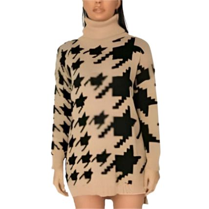 SPLIT NECK RIBBED BODYCON DRESS