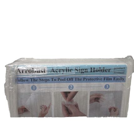 Arrobust Acrylic Vertical Double Sided Display Table Sign Holder 3 Pack 8.5x11