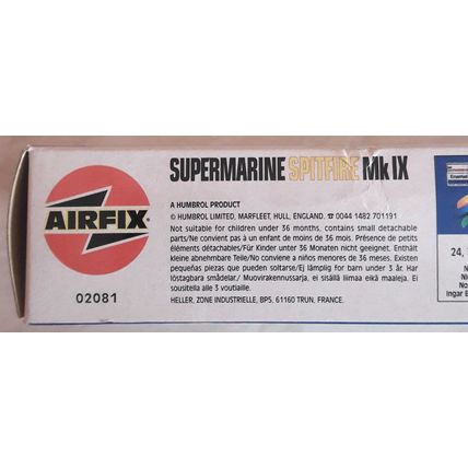 Airfix kit 1:72 Mk IX Spitfire. Boxed, new.