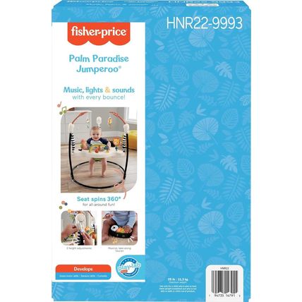 Fisher-Price Baby Bouncer Palm Paradise Jumperoo Activity Center with Music Ligh