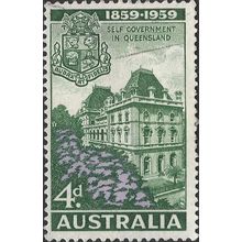 AUSTRALIA, Queensland Self-Government, green 1959, 4d