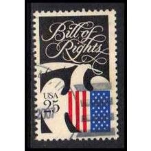 Used 2421 25c Bill of Rights Fine W4685