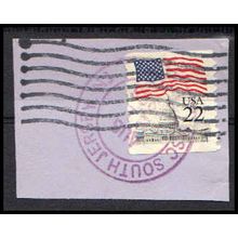 Used 2115 22c U.S. Flag South Jersey, NJ. E0832