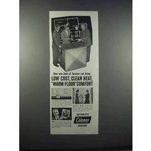 1946 Automatic Coleman Heating Ad - Warm-Floor Comfort