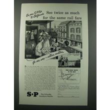1948 Southern Pacific Railroad Ad - On Your Trip See Twice as Much