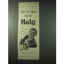 1959 Haig Scotch Ad - Don't Be Vague Ask for Haig