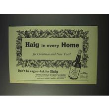 1959 Haig Scotch Ad - For Christmas and New Year