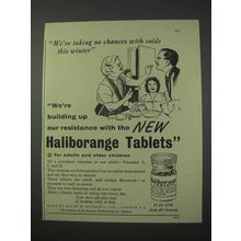 1959 Haliborange Tablets Ad - Taking No Chances!