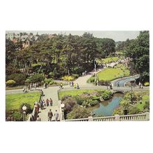 CENTRAL GARDENS, BOURNEMOUTH vintage .used postcard 1969 postmark =