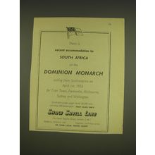 1955 Shaw Savill Line Ad - There is vacant accomodation to South Africa