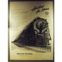 1945 American Railroads Ad - Heading for Home