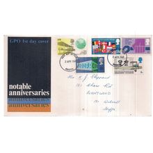 NOTABLE ANNIVERSARIES, 2nd April, 1969 FDC. first day cover