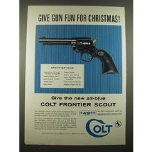 1958 Colt Frontier Scout Revolver Ad - Give Gun Fun for Christmas