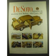 1949 De Soto Car Ad - De Soto presents an exciting new Sedan.. the Carry-All