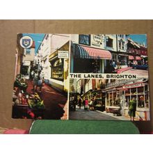 multiview, THE LANES, BRIGHTON, SUSSEX unused postcard by Elgate (a) =