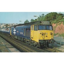St Vincent 50 Class No 50004 Train at Newton Abbot 1982 Postcard