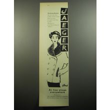 1957 Jaeger Fashion Ad - The blonde Bowline
