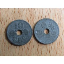 Denmark 1942 10 Ore Coin
