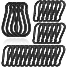 50Pack Carabiner Clips Heavy Duty, 3.2” Large Spring Snap Hooks Bulk, Galvanized