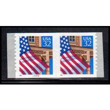 2915A 32c U.S. Flag Over Porch Very Fine MNH CNP Left 55555 10x10 PA1745