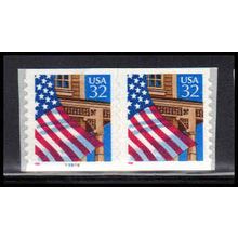 2915A 32c U.S. Flag Over Porch Very Fine MNH CNP Left 99999 10x10 PA1769