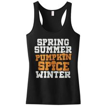 Spring Summer Pumpkin Spice Winter Racerback Tank Top - Womens Black XL
